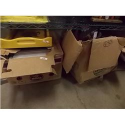 SHELF LOT & 2 BOXES OF CHRISTMAS STUFF AND MORE