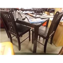 BLACK TABLE  - 4 PC AND 3 CHAIRS
