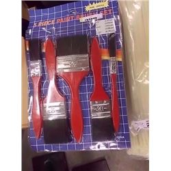 NEW PAINT BRUSHES - 5 PC PKG - 3/LOT (ON BLUE CARD)