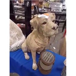 GARDEN ORNIMETN WTIH SOLAR LANTERN - 15" TALL