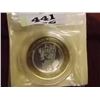 Image 1 : TOKEN - "THE ORLEANS CASINO" $10 GAMING TOKEN - 0.60 OZ OF 0.999 SILVER - BRASS TRIM - ENCAPSULATED