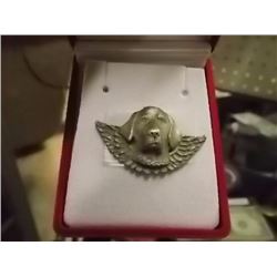 SILVER PENDANT - ANGLE DOG - "T&T LTD"