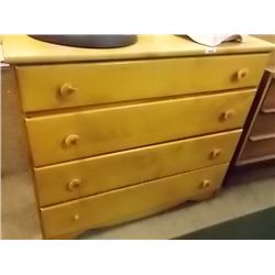 VINTAGE DRESSER - 4 DRAWER - 34" X 34" TALL