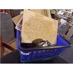 TRAY OF VINTAGE PICS -GLASSES AND MORE