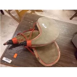 VINTAGE SUEDE/LEATHER FLASK - LOVA X 2