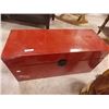 Image 1 : ORIENTAL STORAGE BOX - RED - WITH CONTENTS