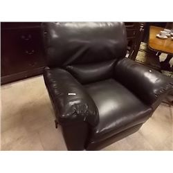 BONDED LEATHER ROCKING /RECLINER CHAIR - DAMAGE ON ONE ARM