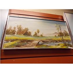 FRAMED ORIGINAL ART WORK BY ROLAND PARTOS - BIRCH TREES