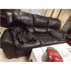 RECLINING SOFA - FAUX LEATHER - STUDDED ACCENT missing controls