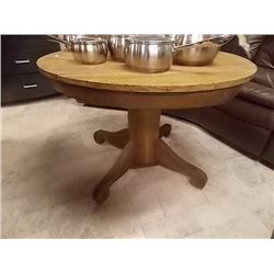 ANTIQUE KITCHEN TABLE - 42" DIA  X 30" TALL
