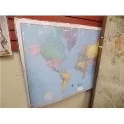 LARGE LAMINATED WORLD MAP