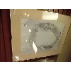 PICTURE- SPRING WREATH SIGNED PRINT