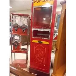 VINTAGE POPCORN MACHINE - 15 X 16 X 53" TALL