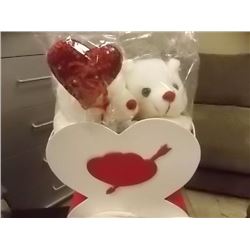 NEW TEDDY BEARS IN HEART BOX (11 X 12" ) - I LOVE YOU - LARGE WITH 2 TEDDIES