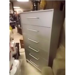 NEW HIGH BOY DRESSER - 6 DRAWER - GREY