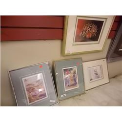 FRAMED LIMITED EDITION - SIGNED "I FOIL" - 70/100 - FLOWER PICTURE + FRAMED PICTURES - BOY & GIRL PL