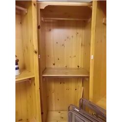 RUSTIC PINE  WOOD CABINET - 7' TALL