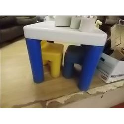 CHILDS TALBE & 2 CHAIRS - "LITTLE TIKES"