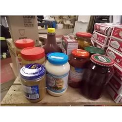 LOT OF NEW FOOD ITEMS- PEANUT BUTTER, PICKELED BEATS, KETCHUP AND MORE