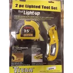 NEW LIGHTED TOOL SET - 2PC