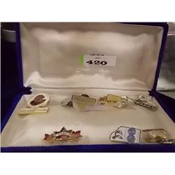 BOX ASSORTED COLLECTABLE PINS