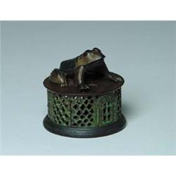 C. I. FROG ON BASE MECHANICAL BANK