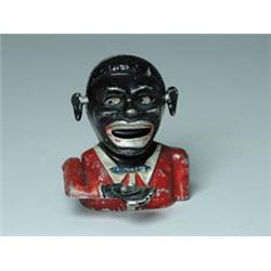 CAST ALUMINUM BLACK MECHANICAL BANK