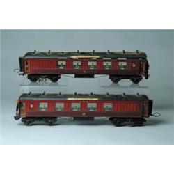 LOT OF 2 RAILROAD PASSENGER CARS