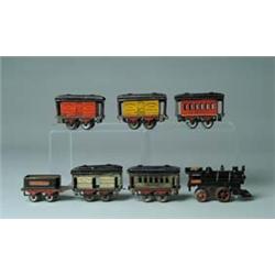 W/UP IVES SEVEN-PIECE TRAIN SET