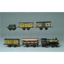 SIX PIECE STEAMING TRAIN SET