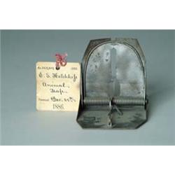 PATENT MODEL: ANIMAL TRAP BY E.S. HOTCHKISS