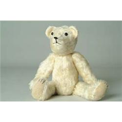 16" WHITE MOHAIR TEDDY BEAR