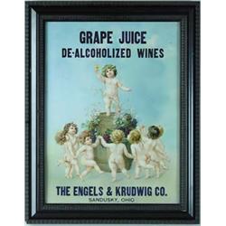 ENGELS & KRUDWIG GRAPE JUICE WINE SIGN