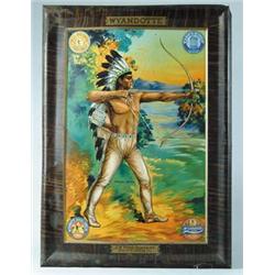 SELF-FRAMED WYANDOTTE TIN SIGN