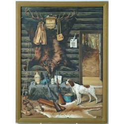 I.W. HARPER WHISKEY VITROLITE GLASS SIGN