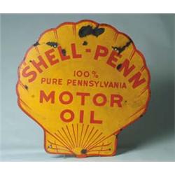 SHELL-PENN MOTOR OIL PORCELAIN SIGN