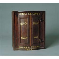 PATENT MODEL: WEDGE-PROOF BURGLAR SAFE BY SAMUEL LEWIS & WILLIAM STERLING