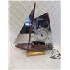 Image 1 : Wood/Metal Ship Clock Light