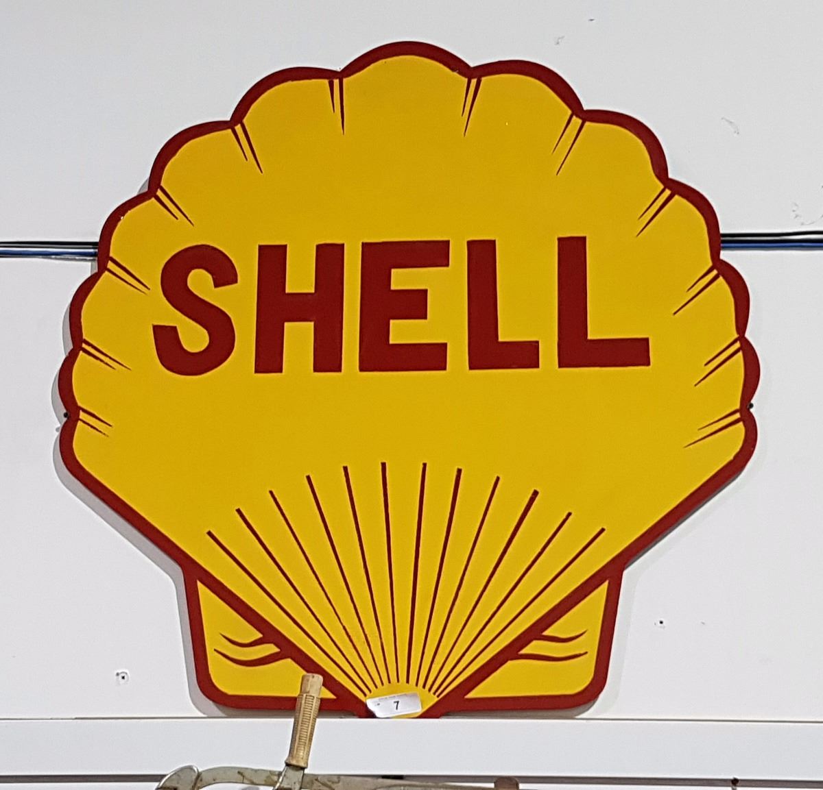 REPRODUCTION STEEL SHELL SIGN APPROX 3'