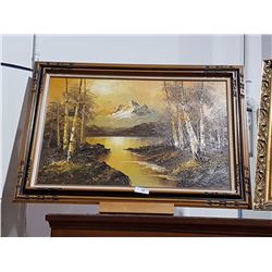 OIL ON CANVAS ARTIST SIGNED APPROX 48" X 30"