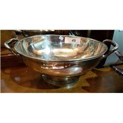 DOUBLE HANDLED SILVERPLATE BOWL W/LINER