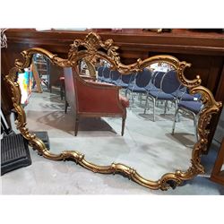 LARGE ORNATELY FRAMED WALL MIRROR APPROX 60" X 41"