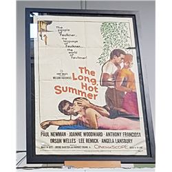 VINTAGE FRAMED THE LONG HOT SUMMER MOVIE POSTER