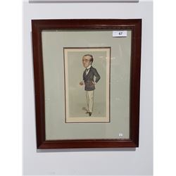 FRAMED VANITY FAIR PRINT TITLED "MAX" 24" X 19.5"
