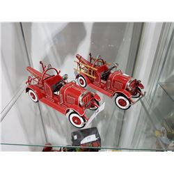 TWO DIE CAST PEDAL CAR FIRETRUCKS