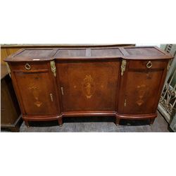 EXQUISITE EARLY 20TH CENTURY INLAID FRENCH SIDEBOARD W/GILT ACCENTS