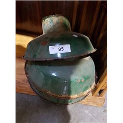 LOT OF 3 GREEN ENAMEL INDUSTRIAL LIGHT SHADES
