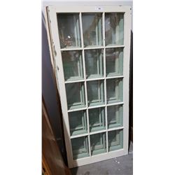 SET OF 4 VINTAGE 15 PANE WINDOWS 59.75" X 26.5"