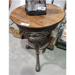 EARLY FIGURAL CAST IRON PUB TABLE
