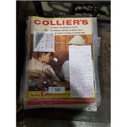 STACK OF COLLIER'S MAGAZINES C.1940-1950'S